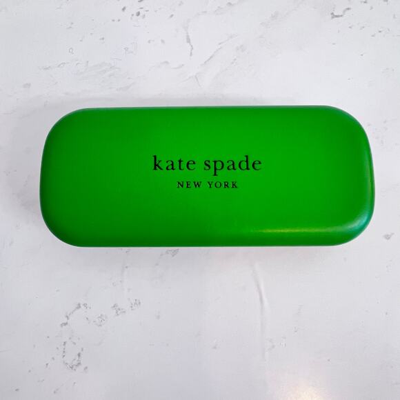 KATE SPADE GREEN AND BLACK  SMALL SUNGLASS EYEGLASS HARDSIDE CASE - Picture 1 of 9
